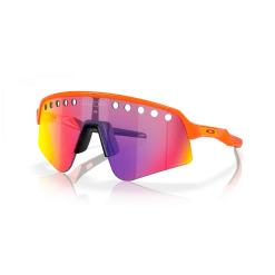 Oakley Sutro Lite Sweep Mathieu Van Der Poel Solbriller - Prizm Road Lenses - Orange Sparkle Frame
