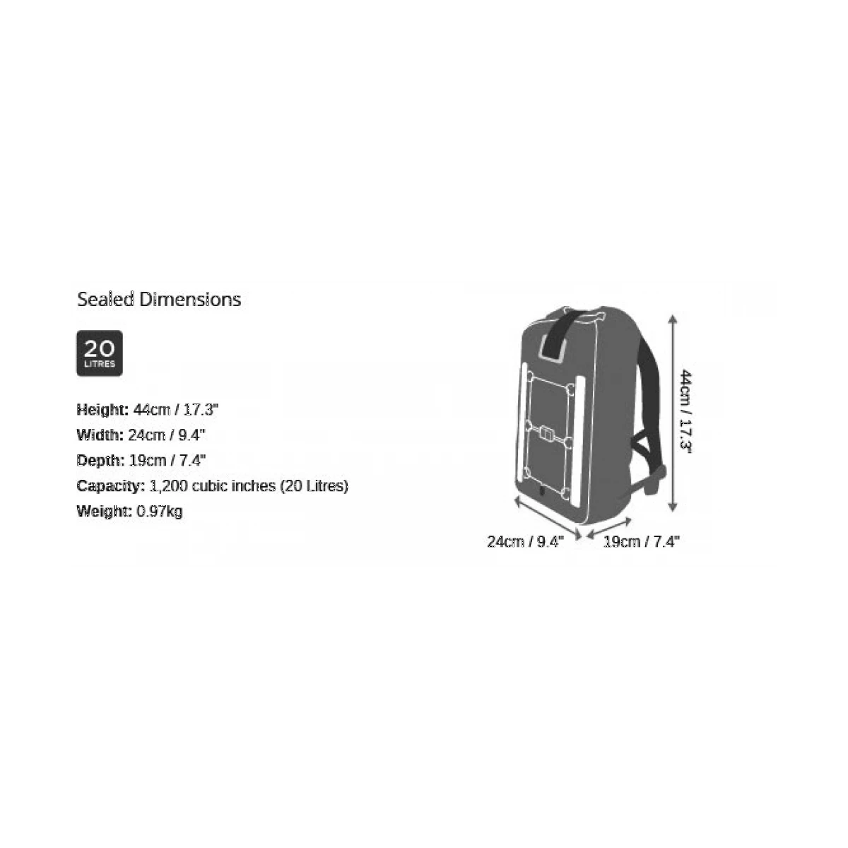 Overboard Vandtæt 20l Pro Sports Rygsæk 7 Overboard Vandtæt 20l Pro Sports Rygsæk - Billede 7