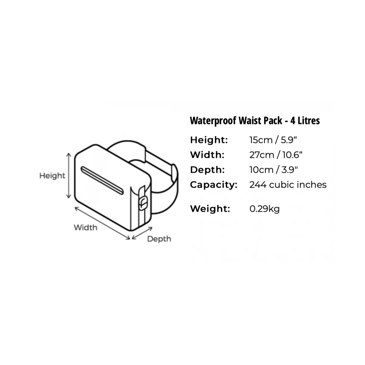 Overboard Vandtæt Bæltetaske 4L 4 Overboard Vandtæt Bæltetaske 4L - Billede 4