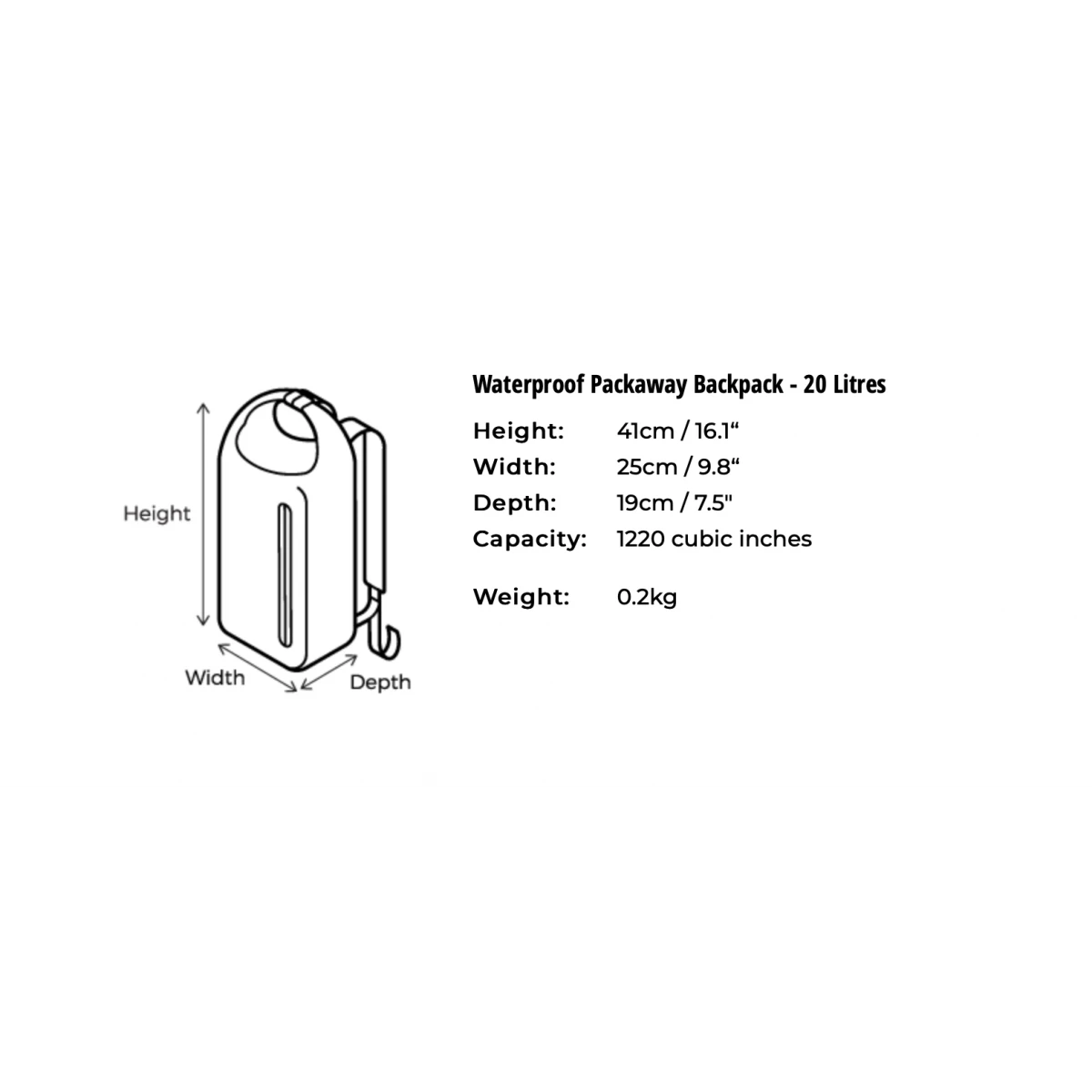 Overboard Foldbar Rygsæk - 20 Liter 5 Overboard Foldbar Rygsæk - 20 Liter - Billede 5