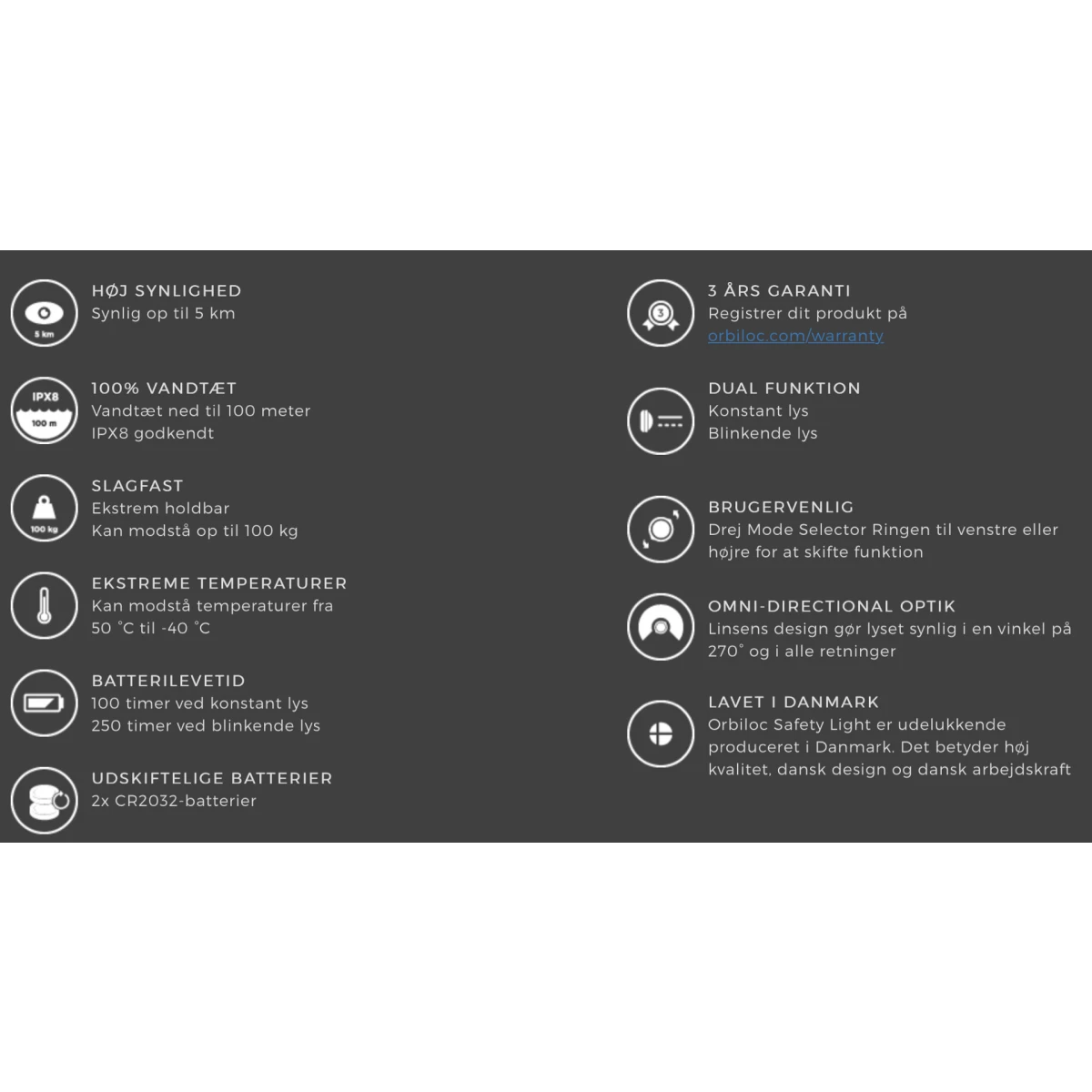 Orbiloc Led Markeringslys - Blå 3 Orbiloc Led Markeringslys - Blå - Billede 3