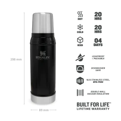 Stanley Classic Legendary Bottle - Termokande -CRESSI SHOP stanley thelegendaryclassicbottle0.75l 25oz matteblack 3 1080x 1