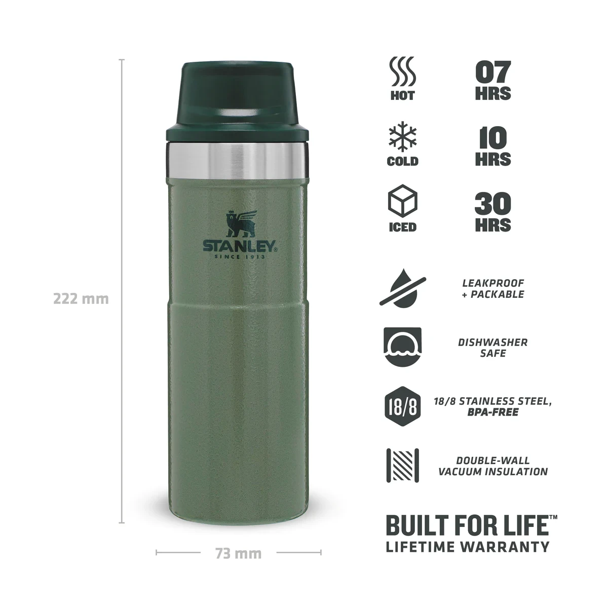 Stanley Classic 2.0 One Hand Vacuum Mug - Thermokrus 3 Stanley Classic 2.0 One Hand Vacuum Mug - Thermokrus - Billede 3
