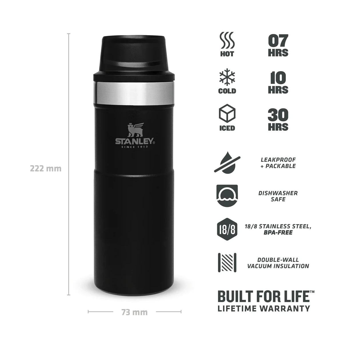 Stanley Classic 2.0 One Hand Vacuum Mug - Thermokrus 3 Stanley Classic 2.0 One Hand Vacuum Mug - Thermokrus - Billede 3