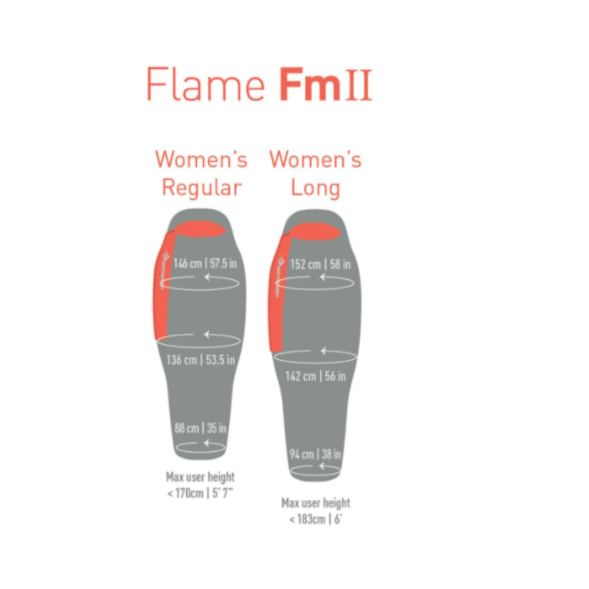 Sea To Summit Flame FMII Regular Venstre Zip 3 Sea To Summit Flame FMII Regular Venstre Zip - Billede 3